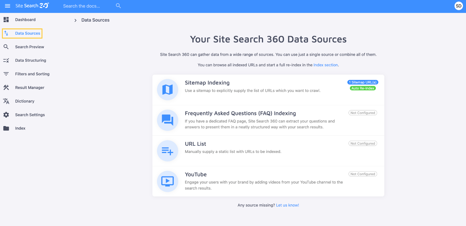 Data Sources section