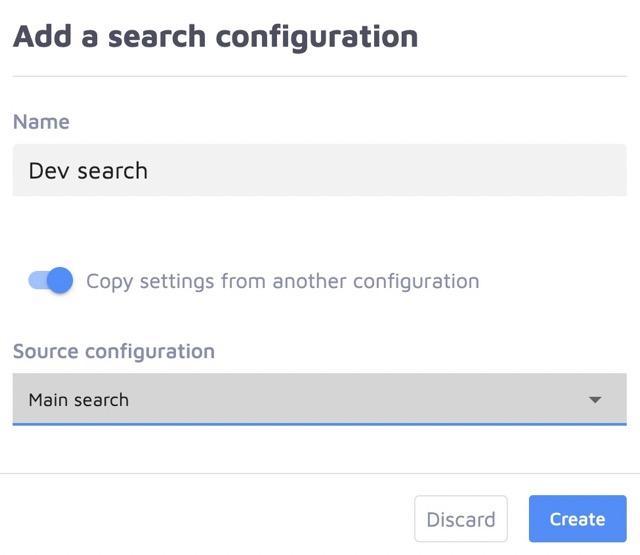 Adding a new configuration