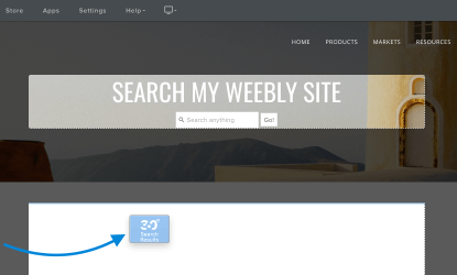 embed site search 360 results on weebly