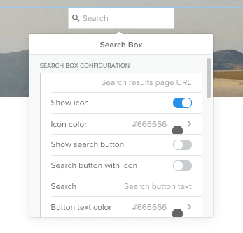 style Weebly search bar