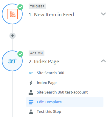 tell site search 360 to index a new page with a zapier trigger